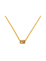 Beyond Rectangle Baguette Chain Necklace