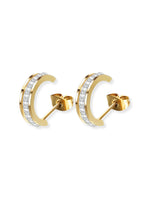 Whisper Round Zirconia Stud Earrings