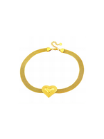 Alma Chunky Heart Snake Chain Necklace