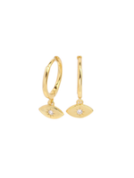 Beatrice Evil Eye Huggie Earrings