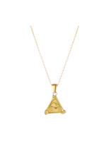 Gloria Pyramid Evil Eye Pendant Chain Necklace