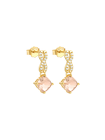 Isabel Gemstone Infinity Stud Earrings