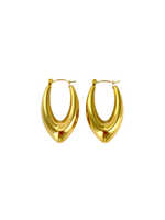 Jacqueline Tapered Oval Hoop Earrings