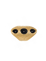 Juniper Black Onyx Textured Long Ring