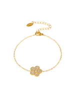 Leona Gemstone Flower Pendant Bracelet