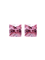 Mercedes Square-Cut Diamond Stud Earrings