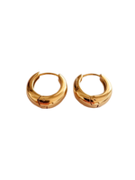 Phoebe Round Huggie Earrings