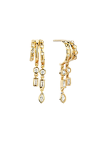Sloane Stacked Triple Hoop Illusion Drop Earrings