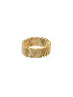 Tori Wide Woven Mesh Band Ring