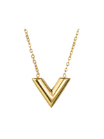 Vivienne V-Shaped Pendant Chain Necklace