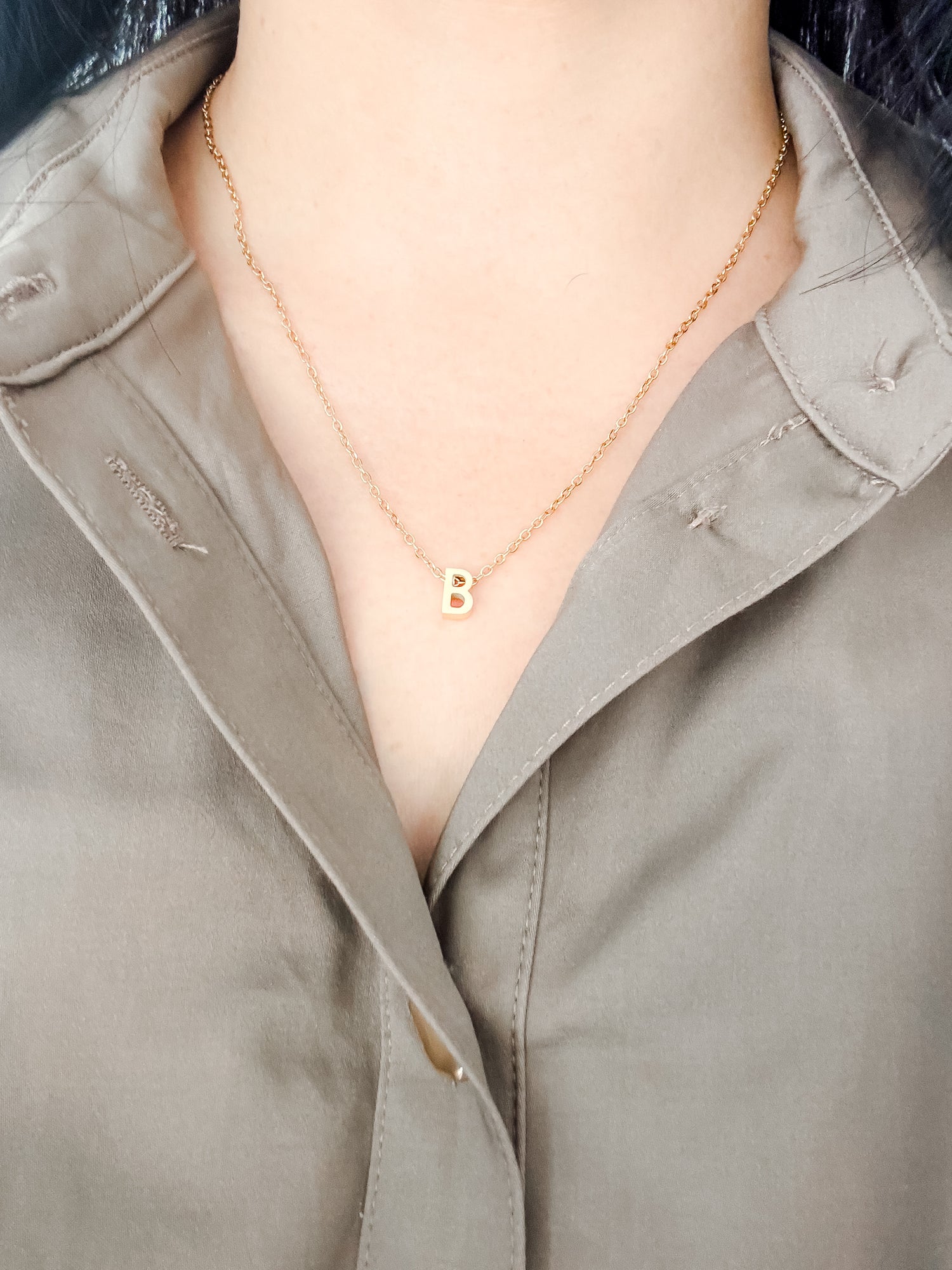 Dainty Custom Initial Pendant Necklace