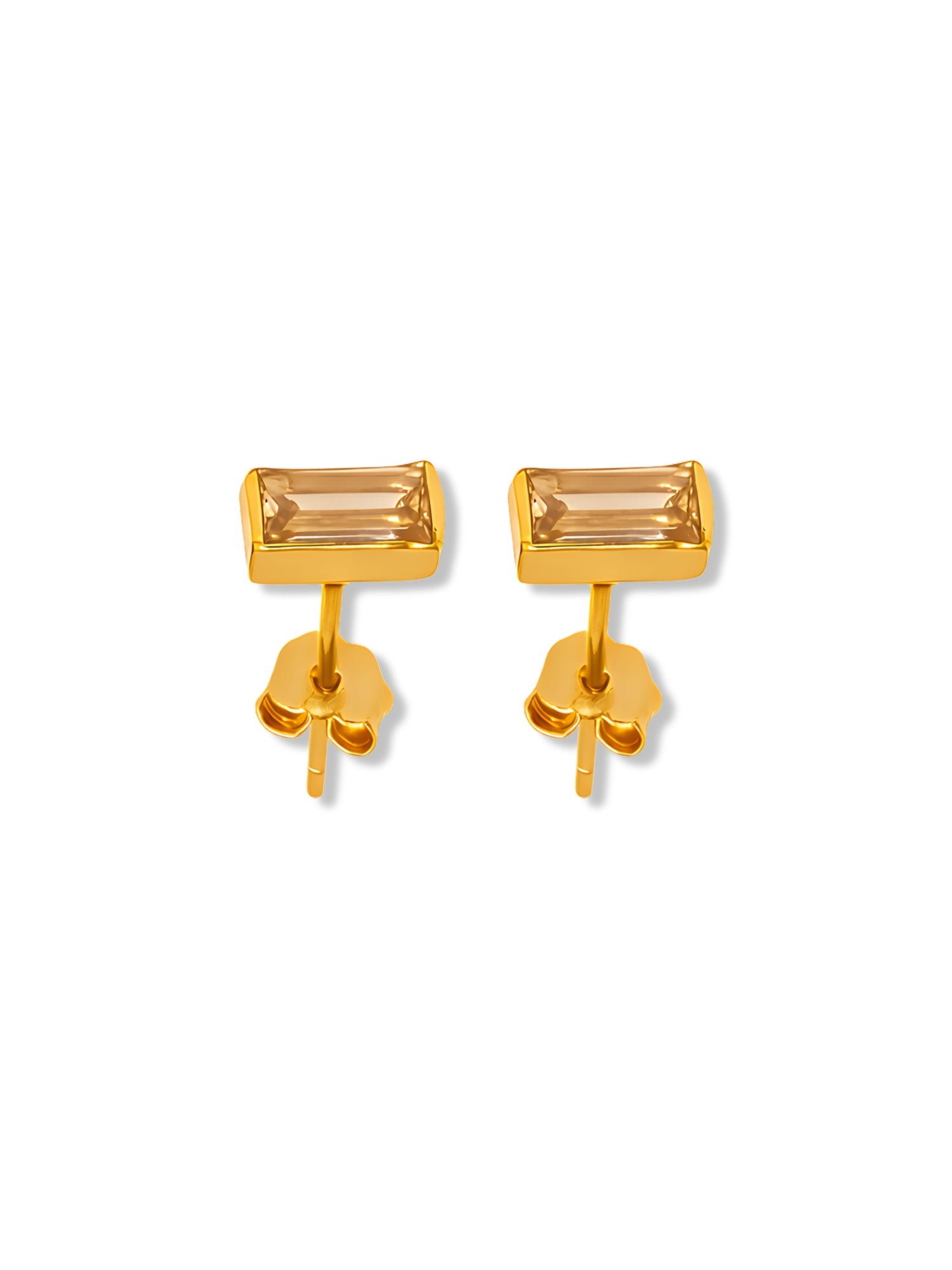 After Baguette Stud Earrings