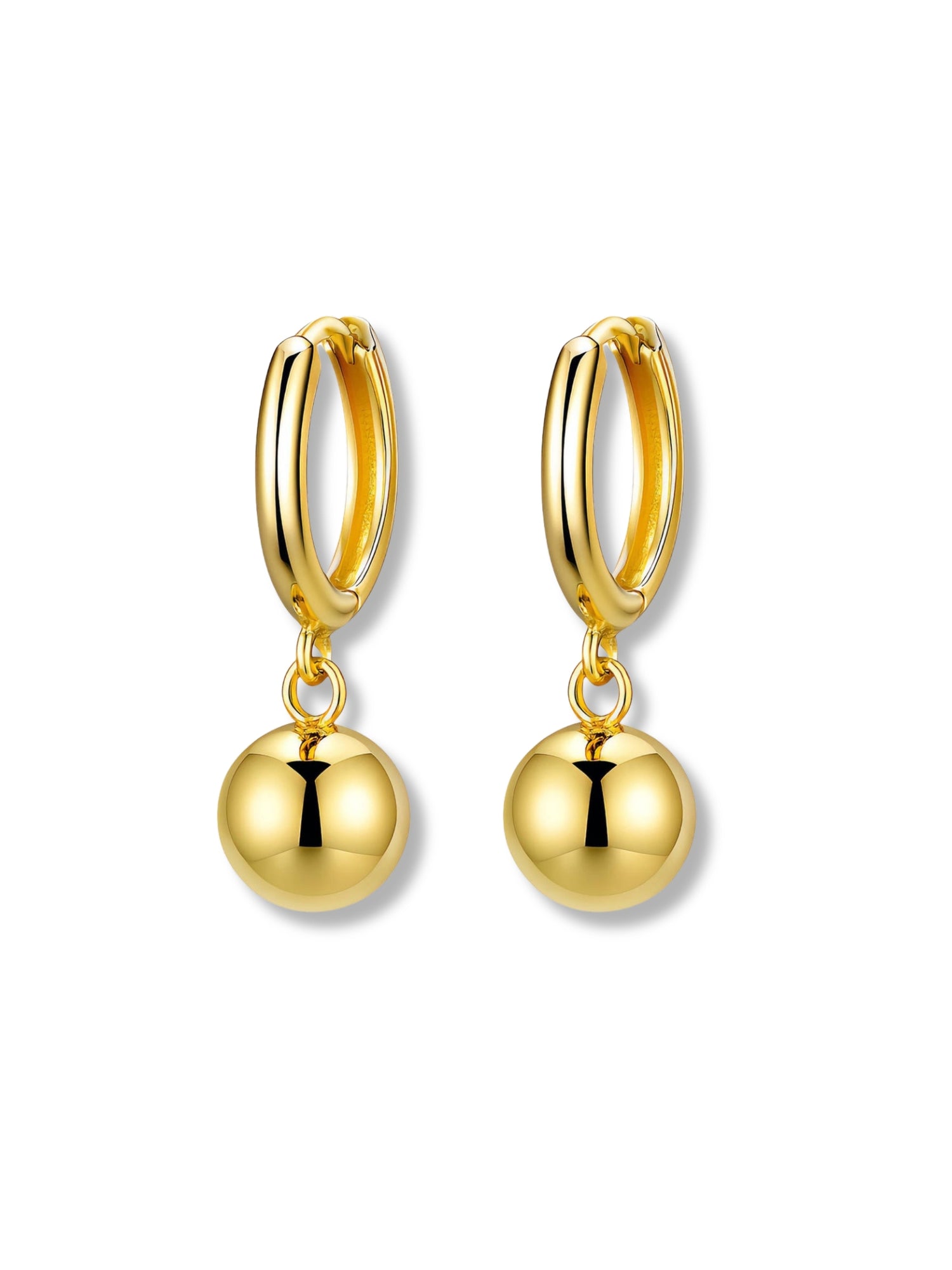 Midnight Drop Ball Huggie Earrings