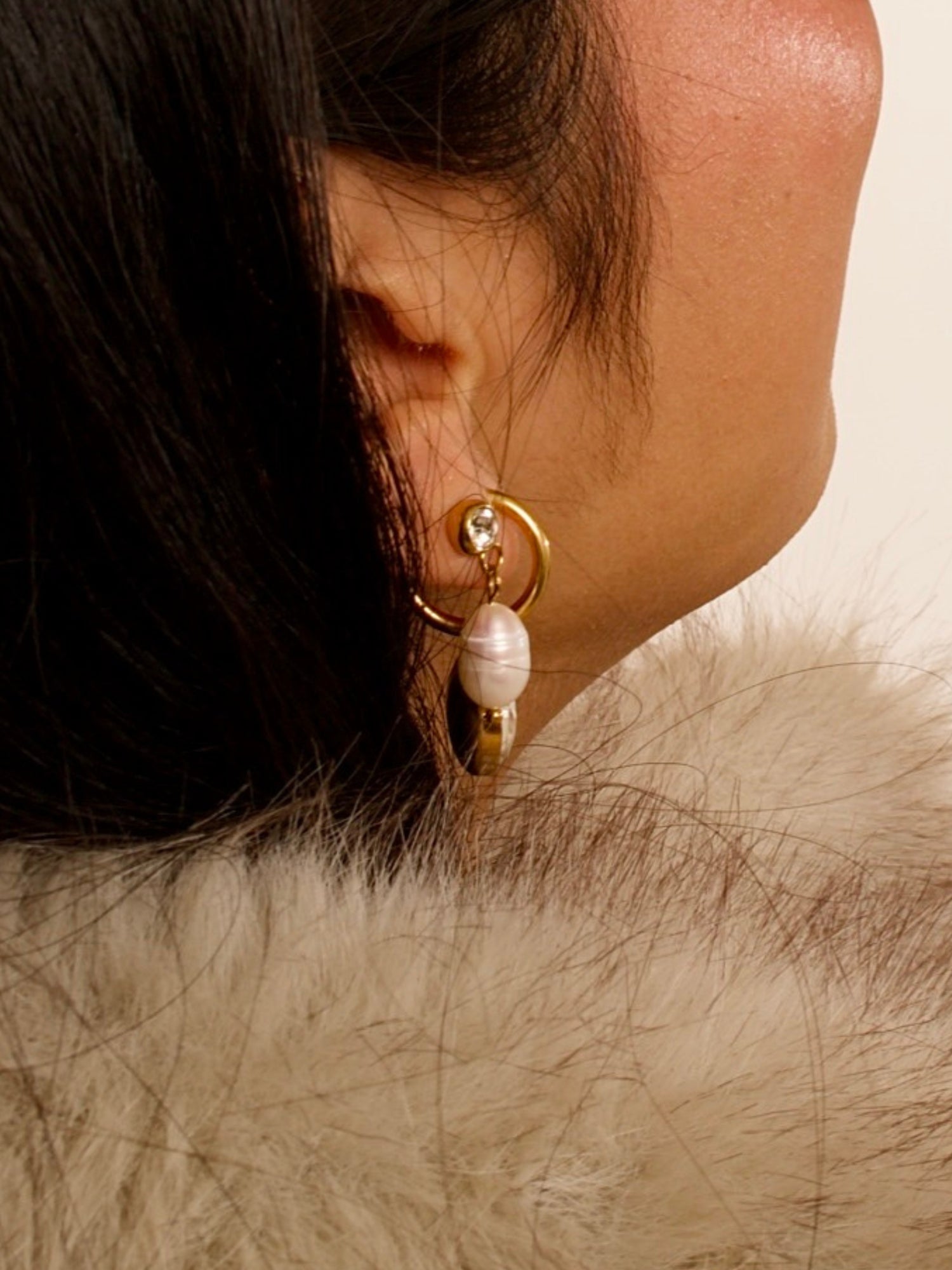 Ingrid Pearl Drop Stud Earrings