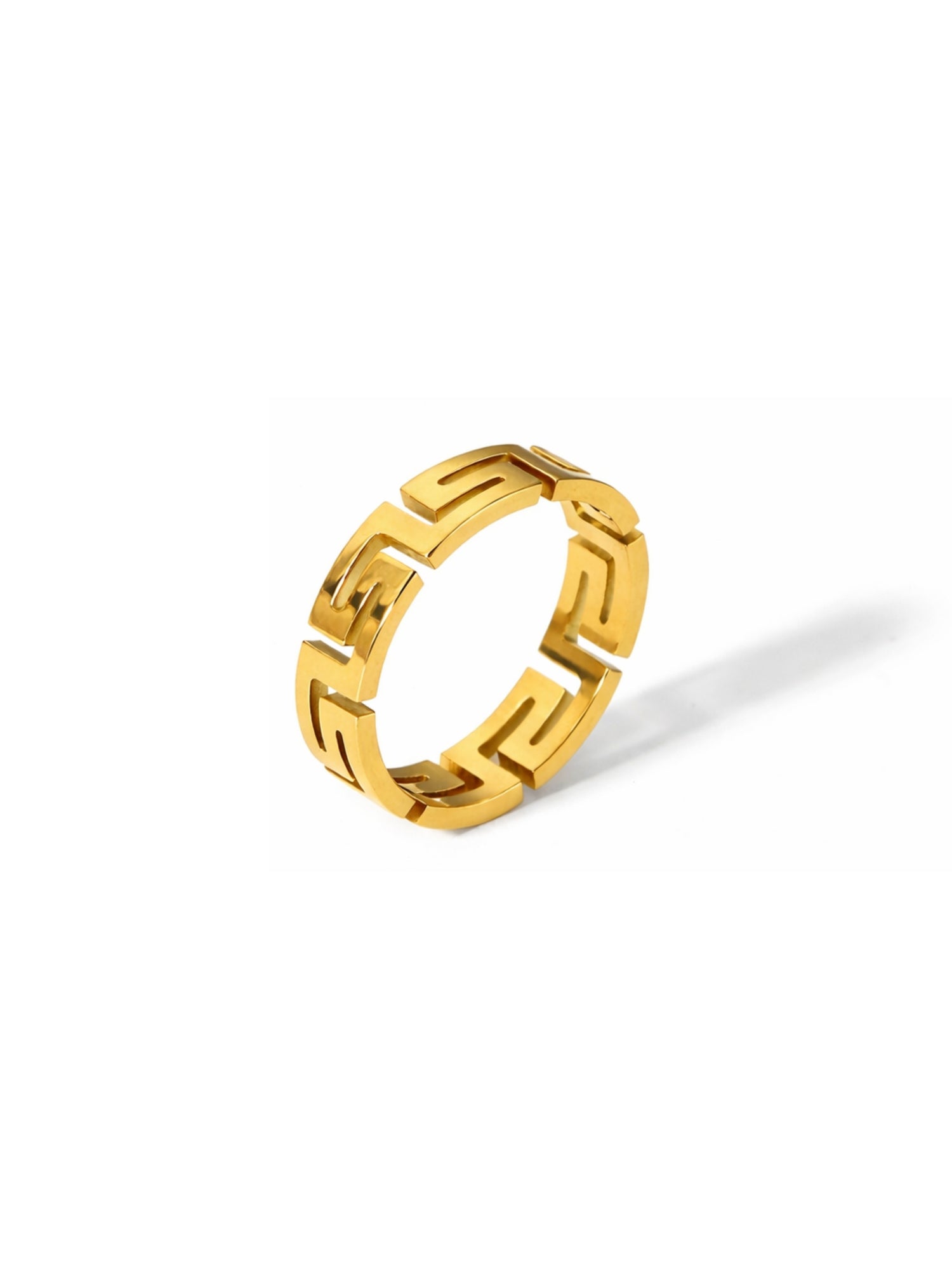 Orbit Greek Key Ring