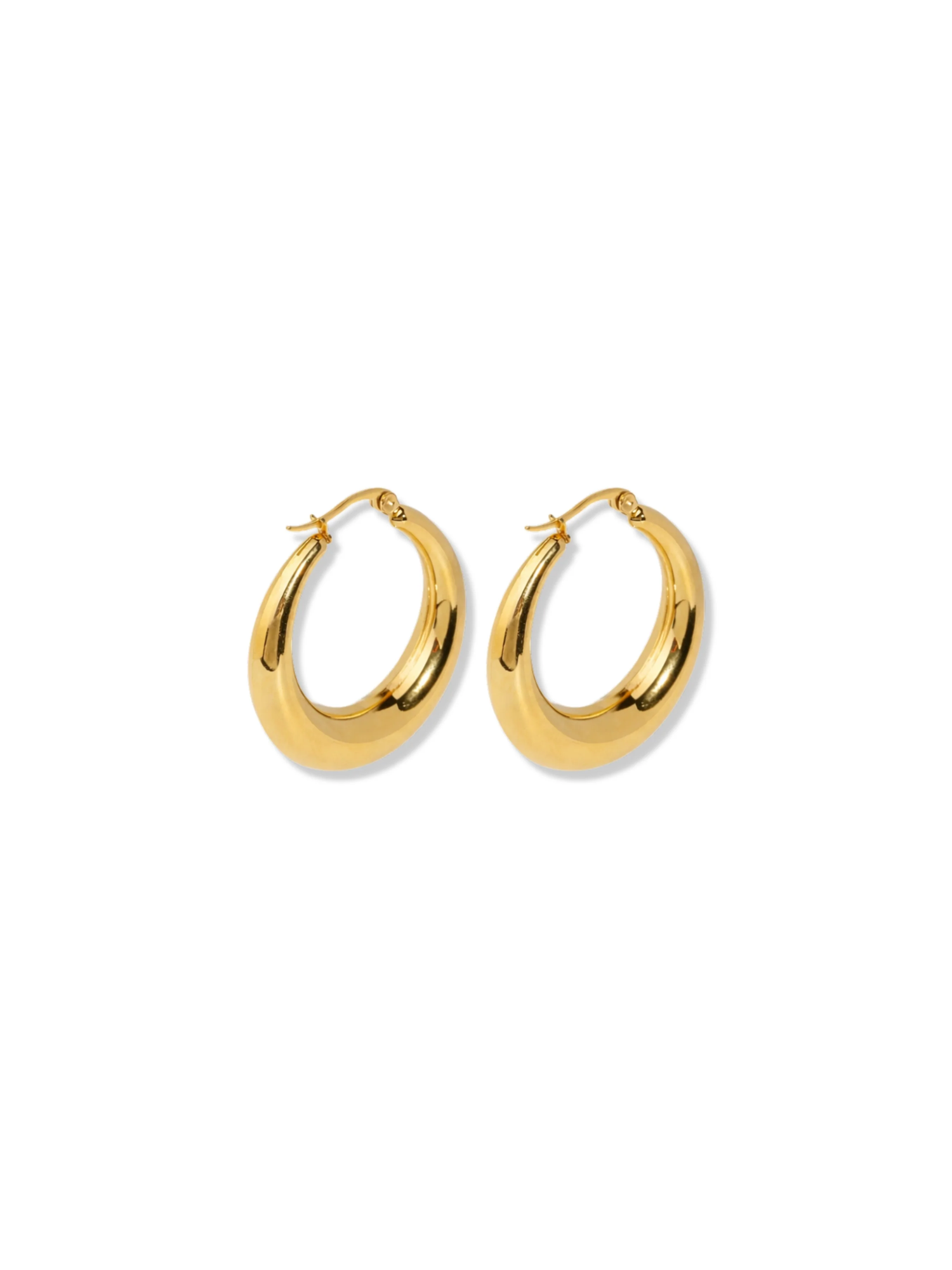 Antonia Chunky Oval Hoop Earrings