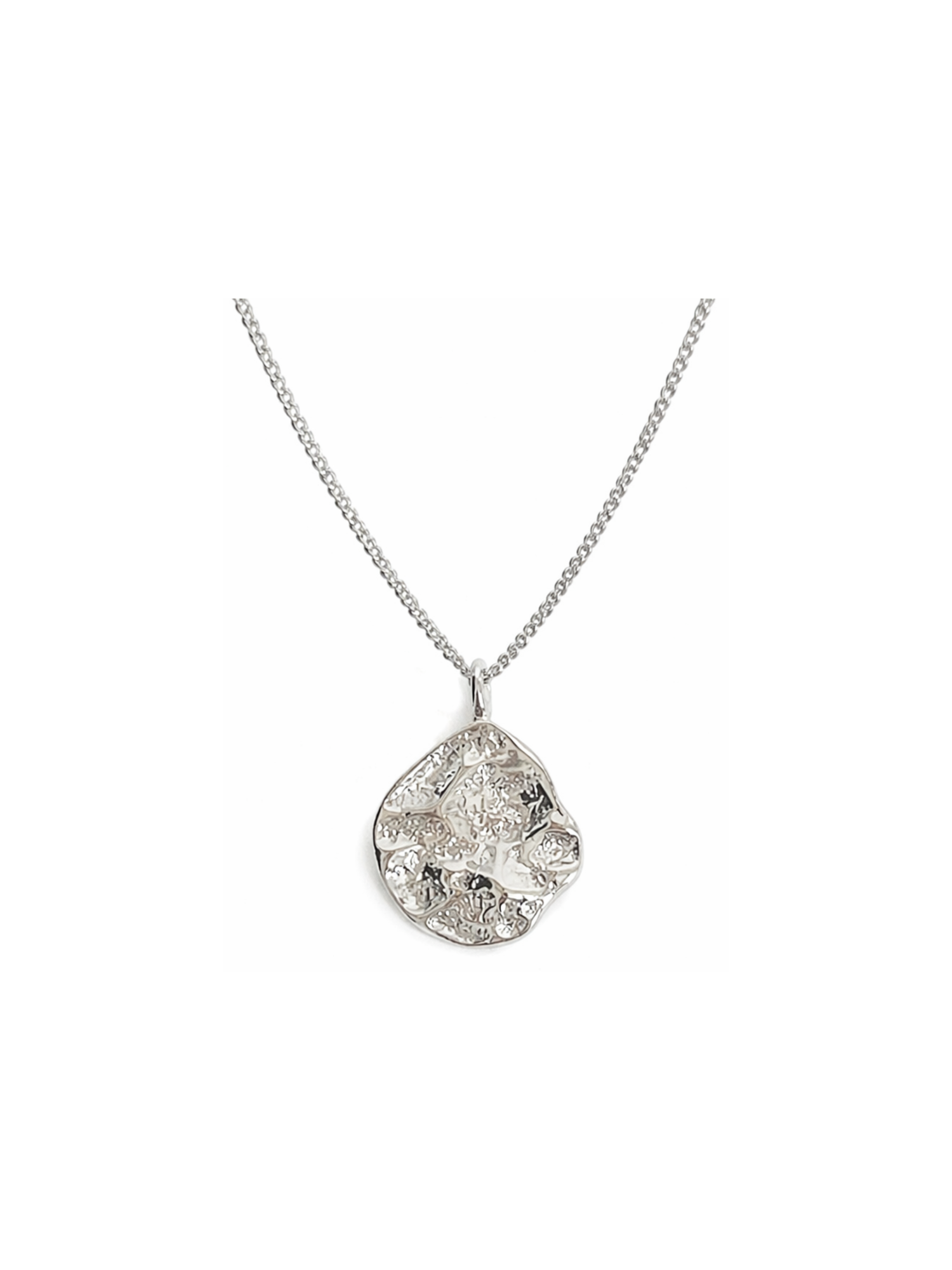Avery Sterling Silver Textured Chain Necklace