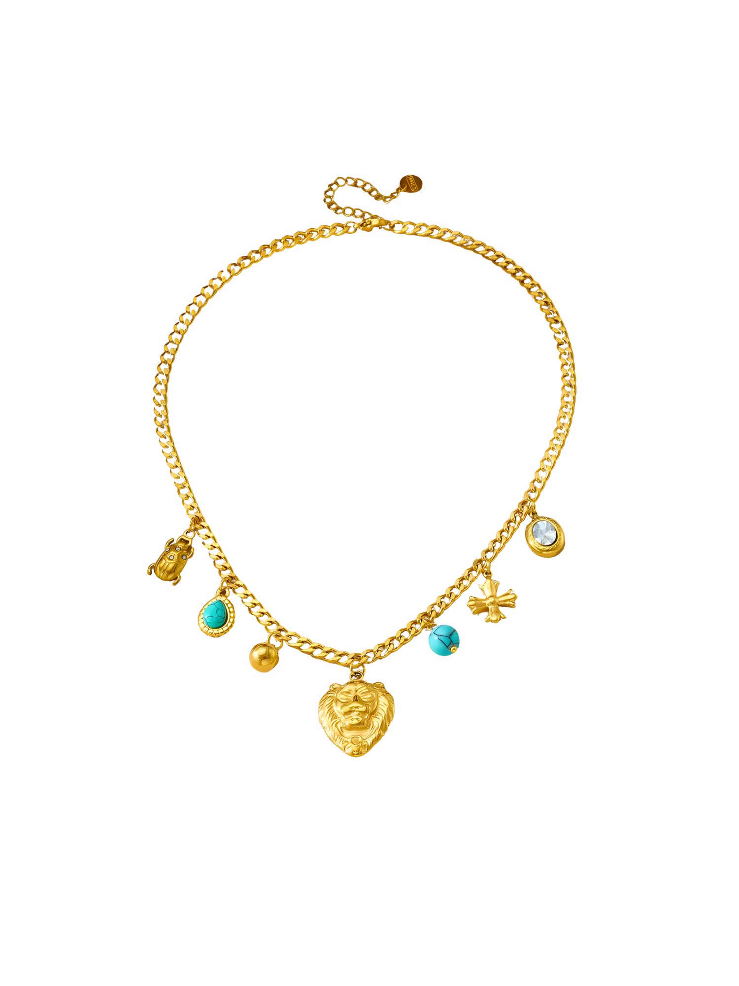 Blair Multi-Charm Lion Chain Necklace