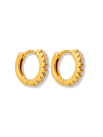 Caroline Zirconia Gemstone Huggie Hoop Earrings