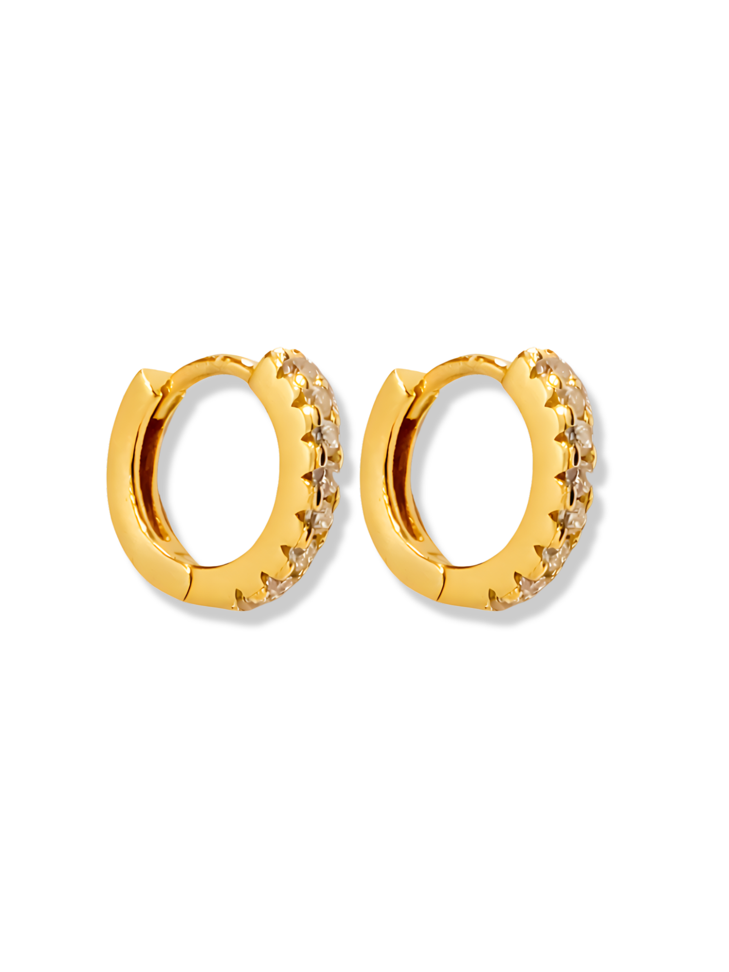 Caroline Zirconia Gemstone Huggie Hoop Earrings