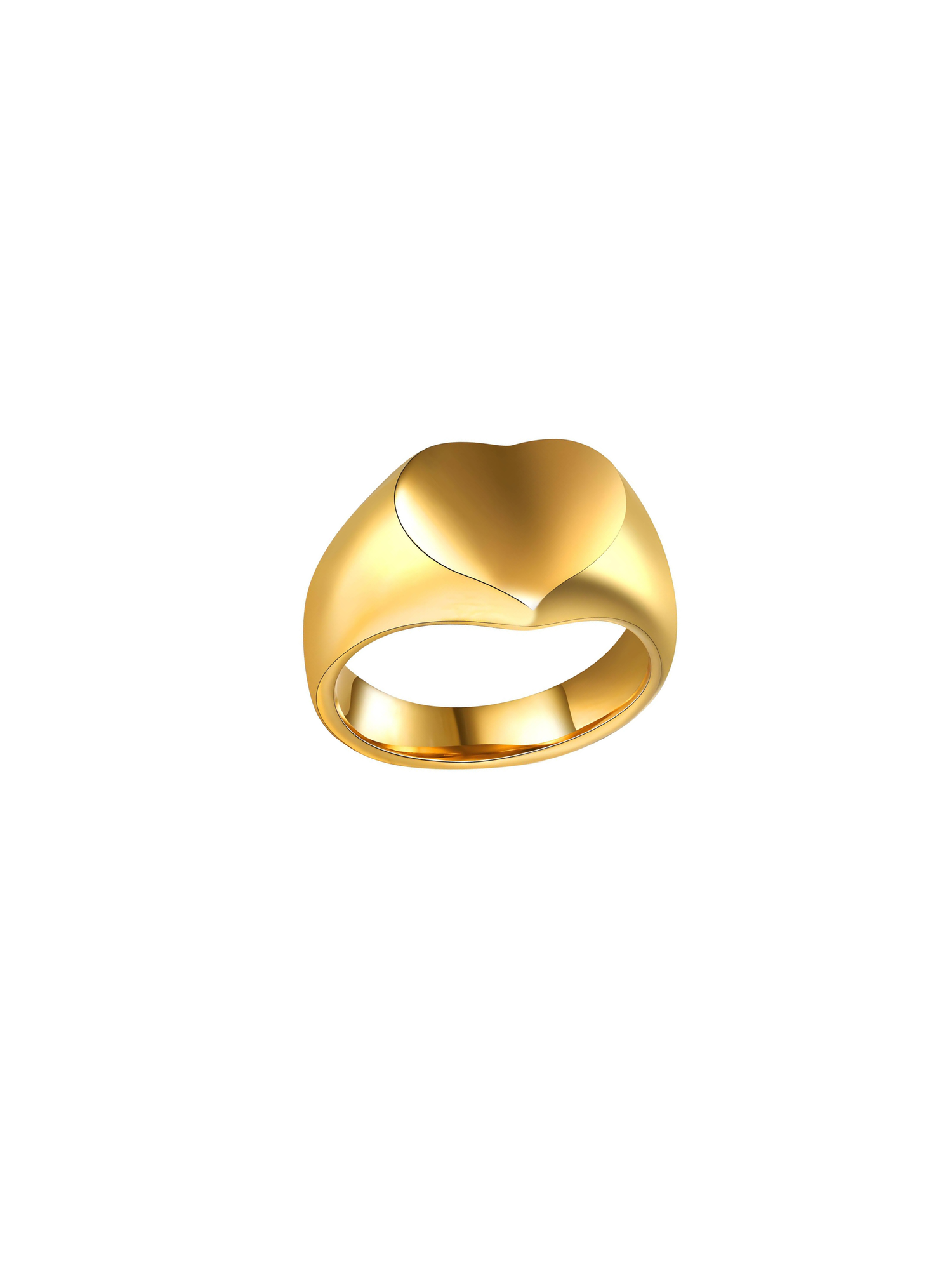 Celeste Heart Chunky Signet Ring