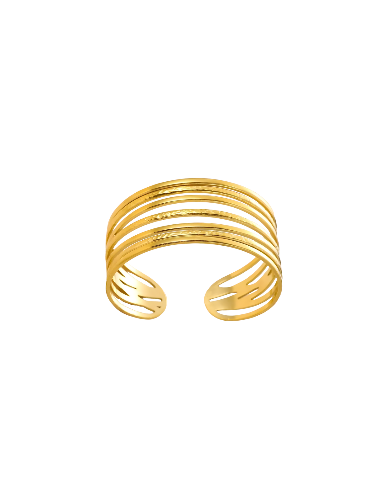 Dorothy Textured Striped Adjustable Bangle
