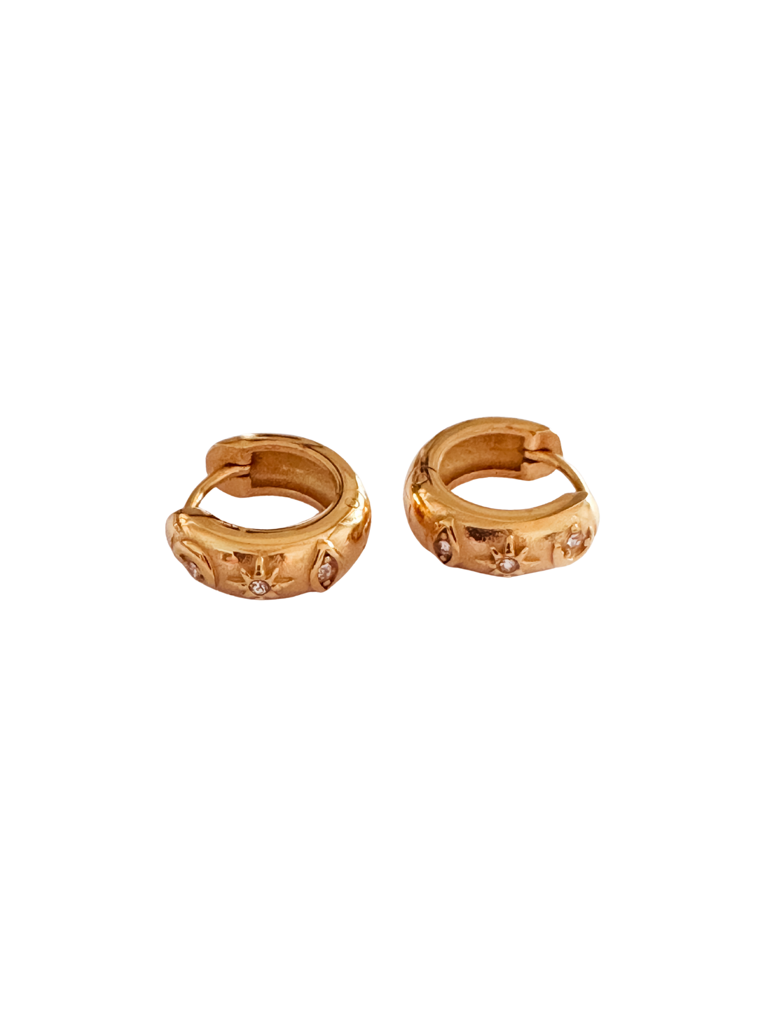 Edith Multi-Colour Star Gemstone Huggie Earrings