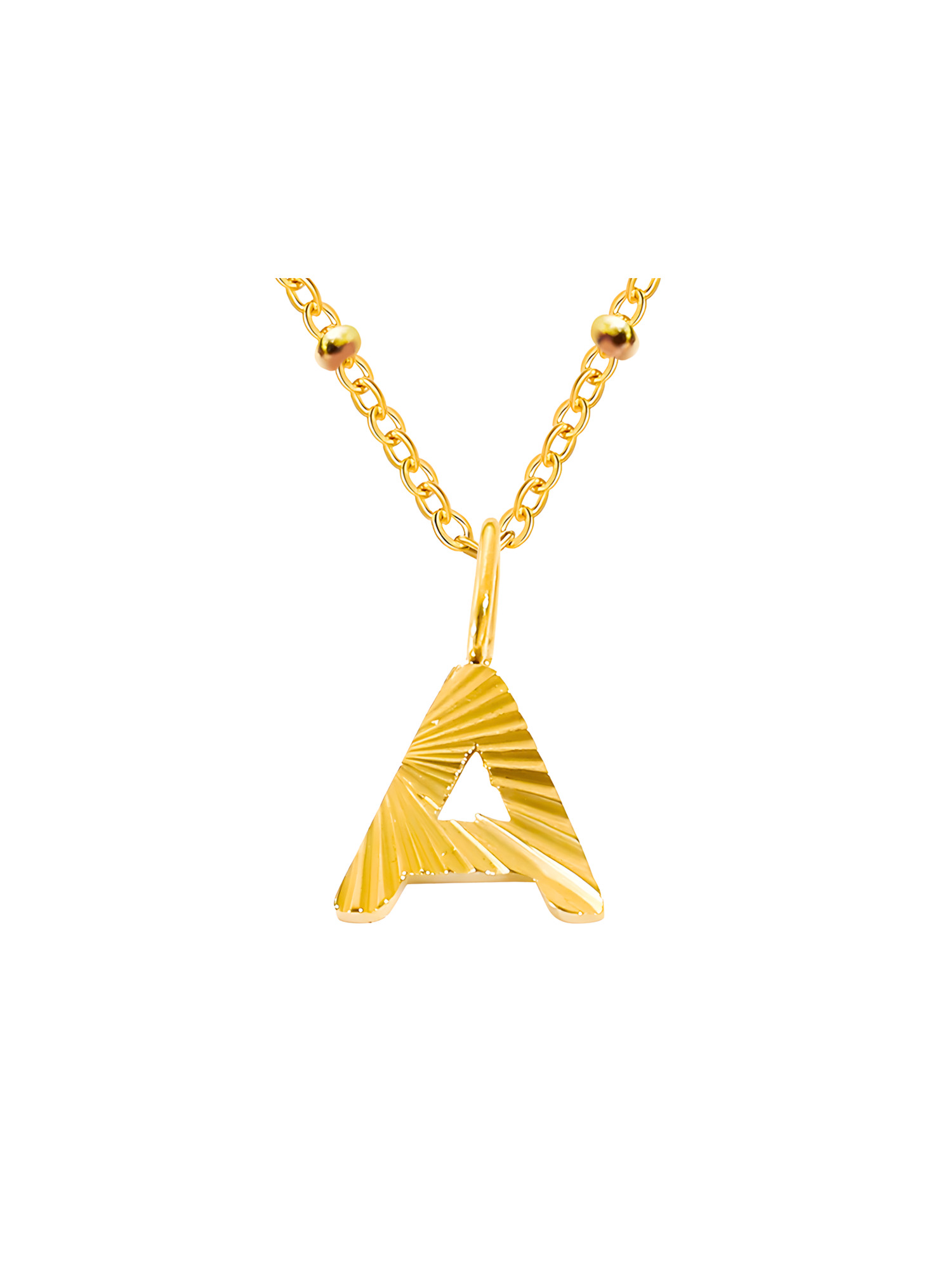 Eleanor Textured Custom Initial Pendant Necklace