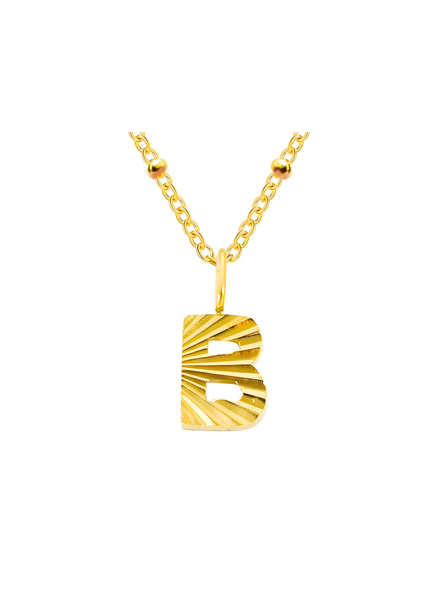 Eleanor Textured Custom Initial Pendant Necklace