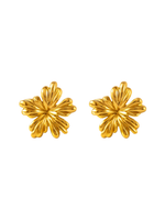 Eloisa Textured Flower Stud Earrings
