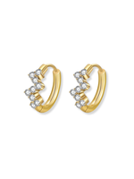 Emerald Zirconia Gemstone Huggie Earrings