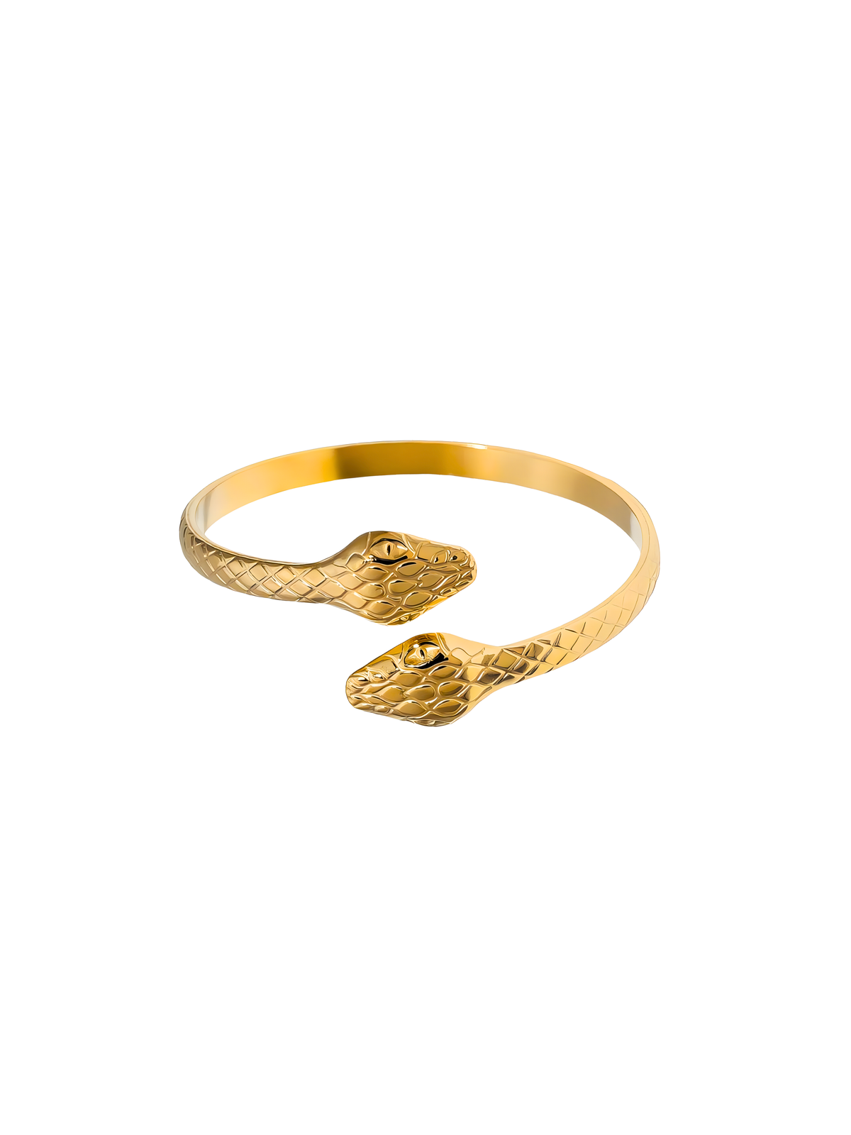 Genevieve Snake Textured Adjustable Bangle