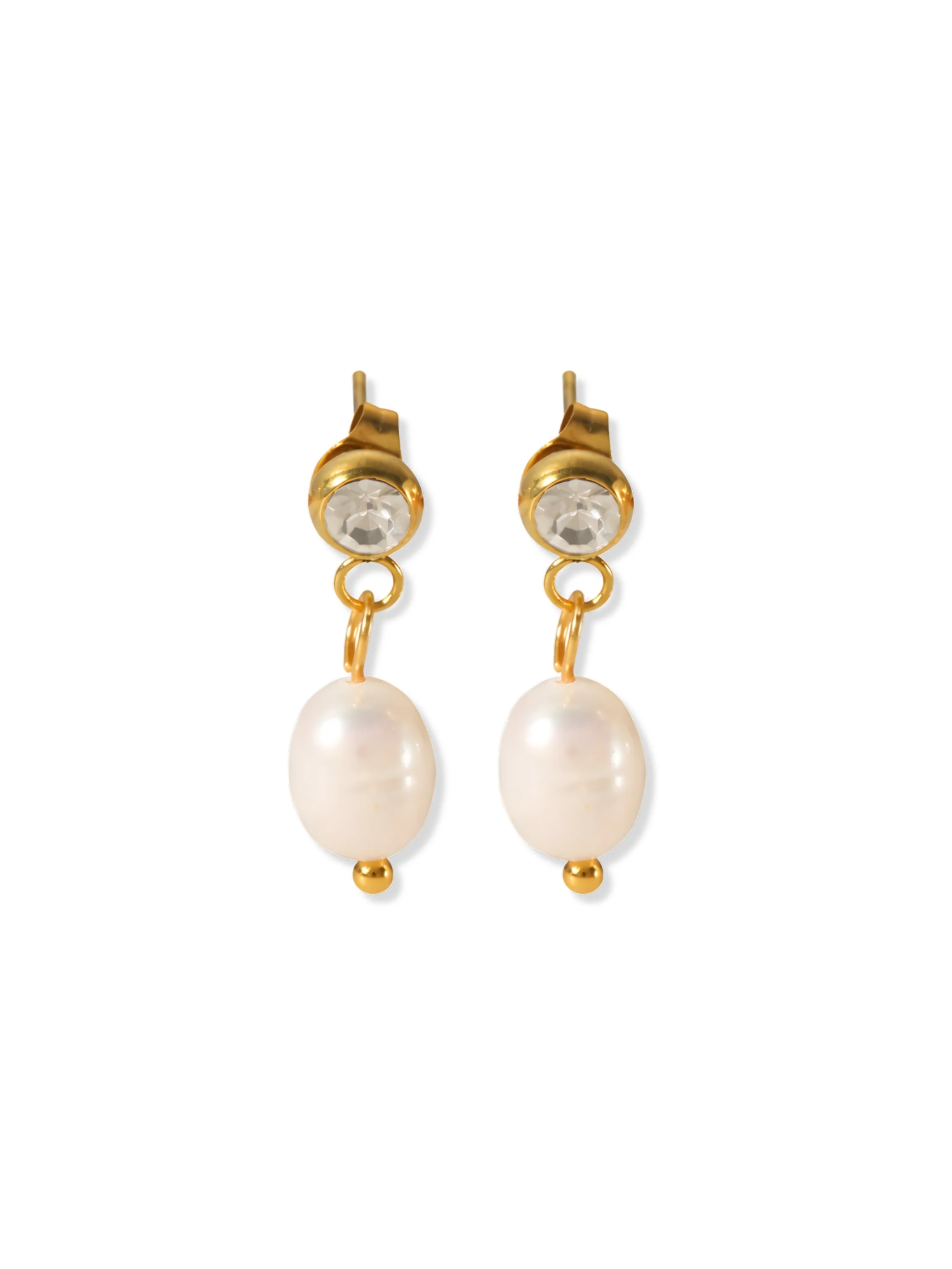 Ingrid Pearl Drop Stud Earrings