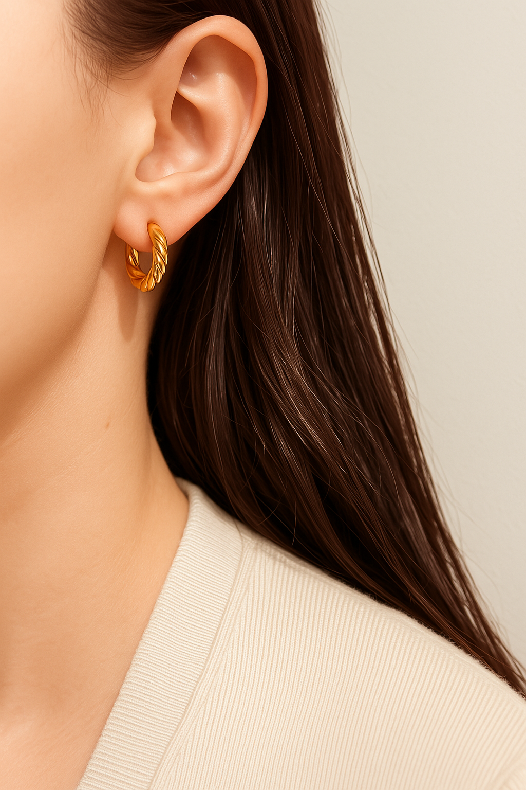 Dusk Twisted Hoop Earrings