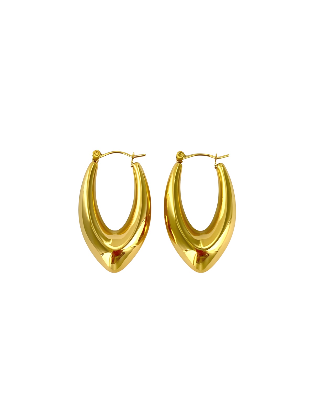 Jacqueline Tapered Oval Hoop Earrings