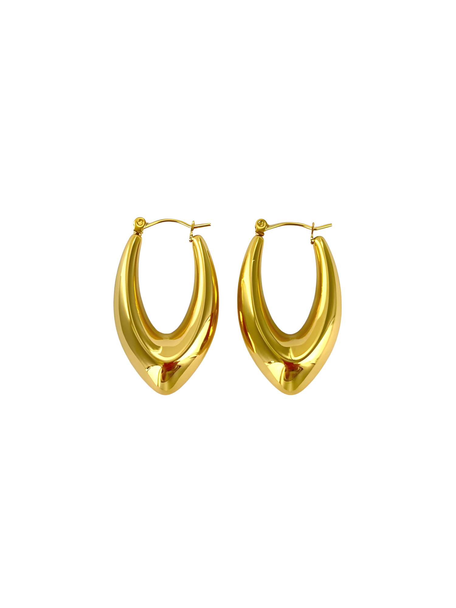Jacqueline Tapered Oval Hoop Earrings