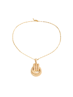 Keira Textured Circle Chain Necklace