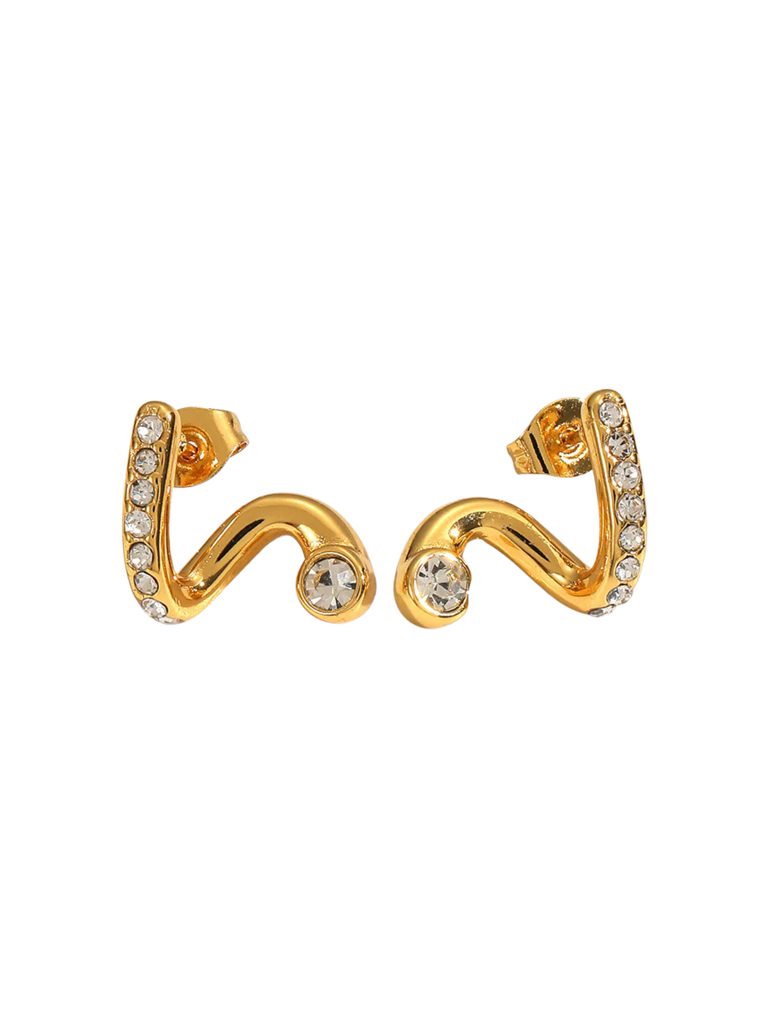 Kendra Snake Gemstone Stud Earrings