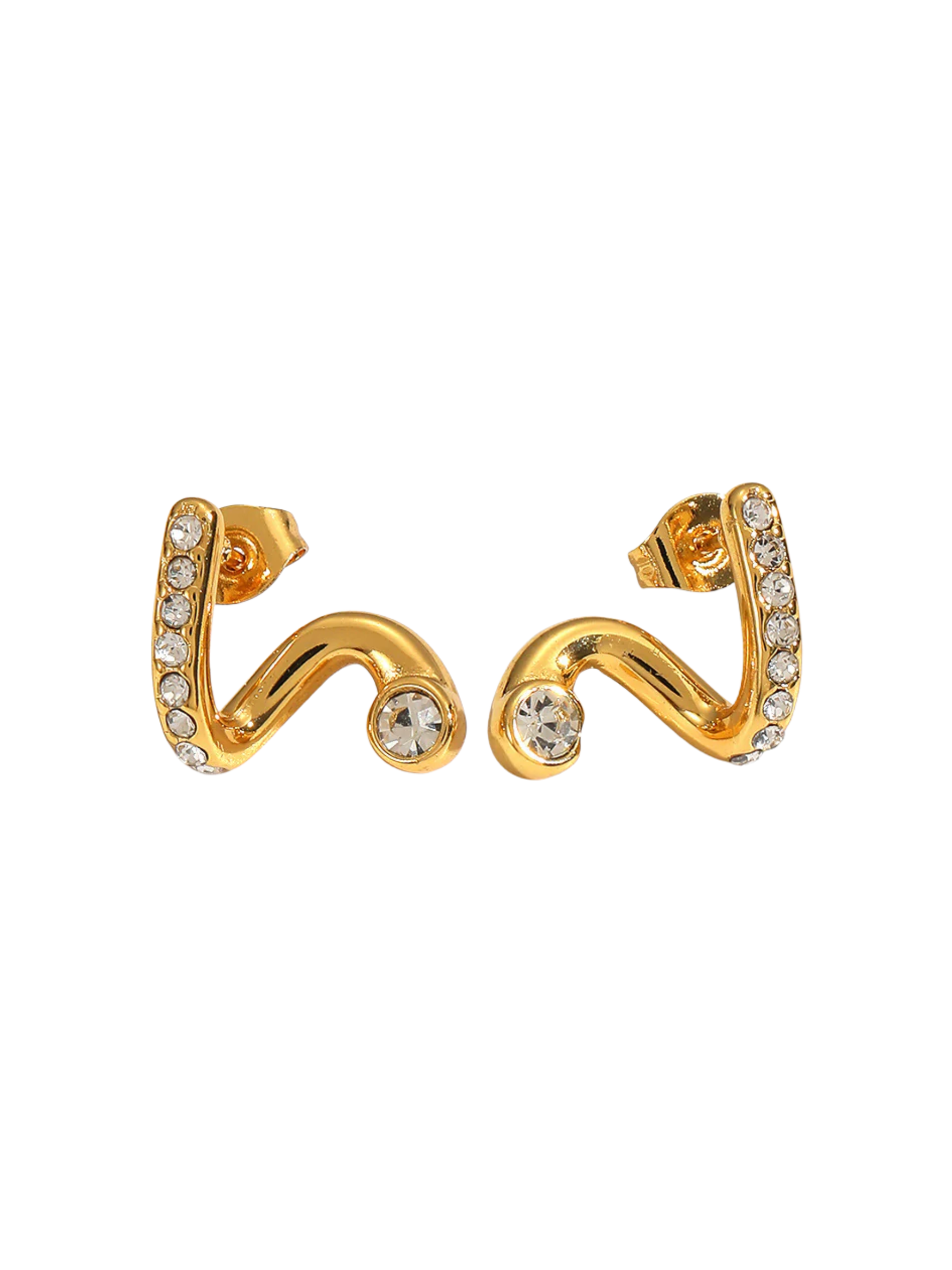 Kendra Snake Gemstone Stud Earrings