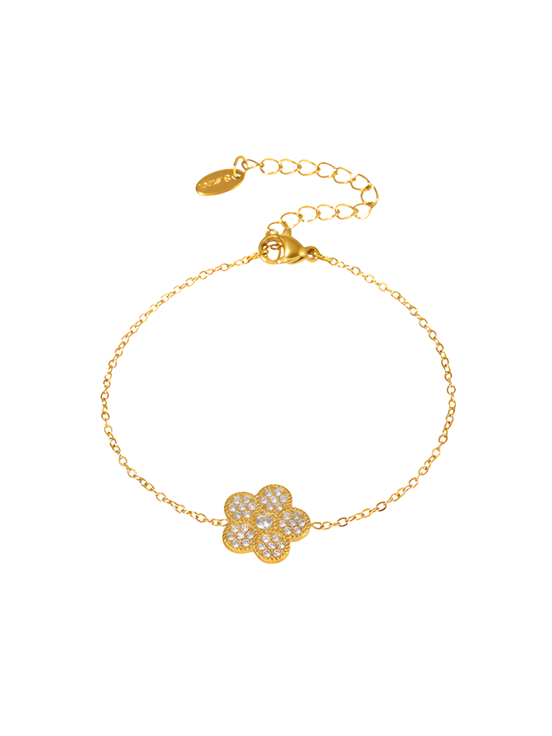 Leona Gemstone Flower Pendant Bracelet