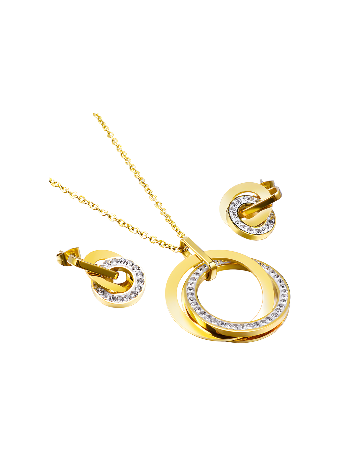 Lucinda Interlocked Gemstone Chain Necklace