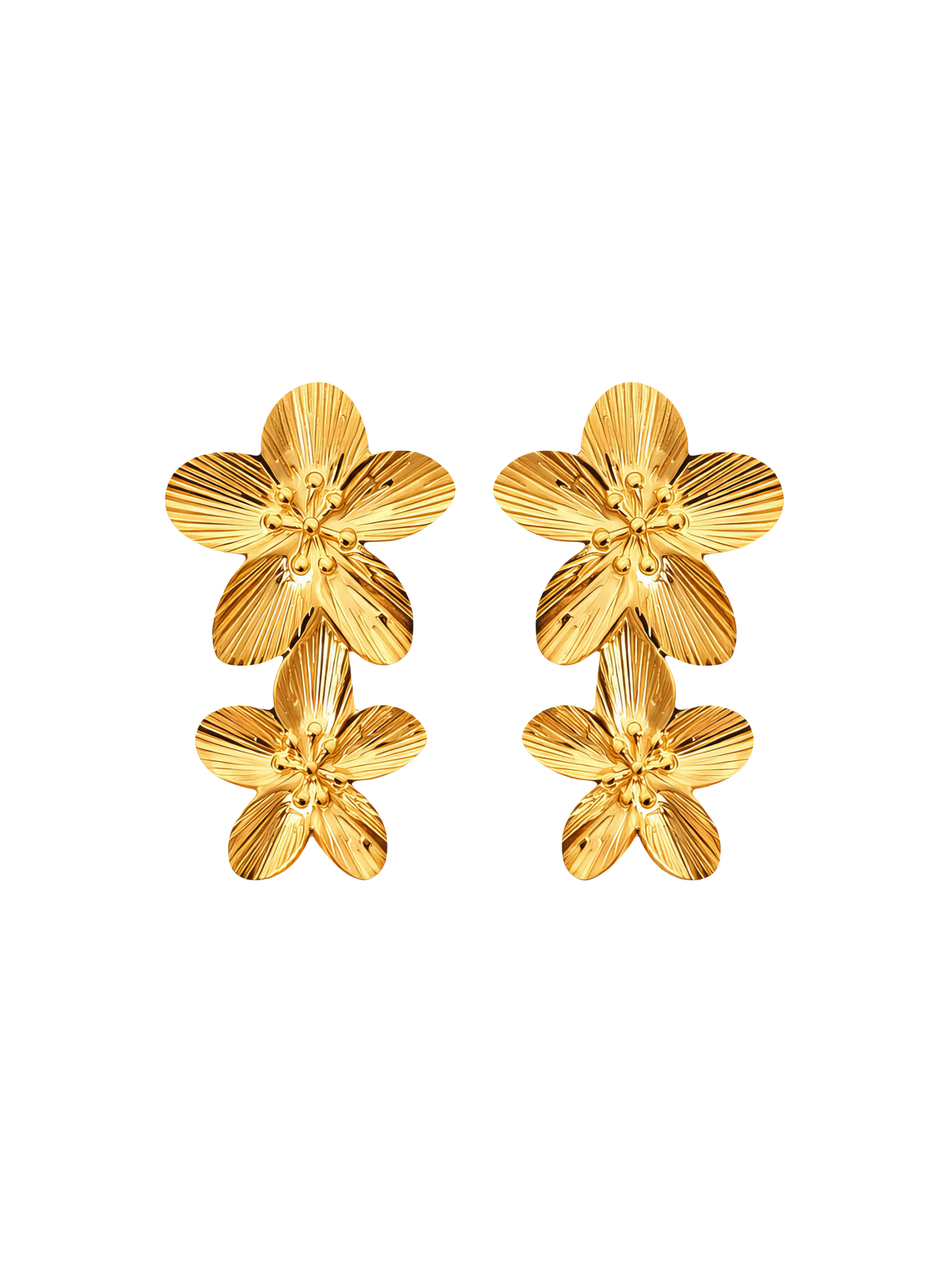Marais Textured Flower Drop Earrings