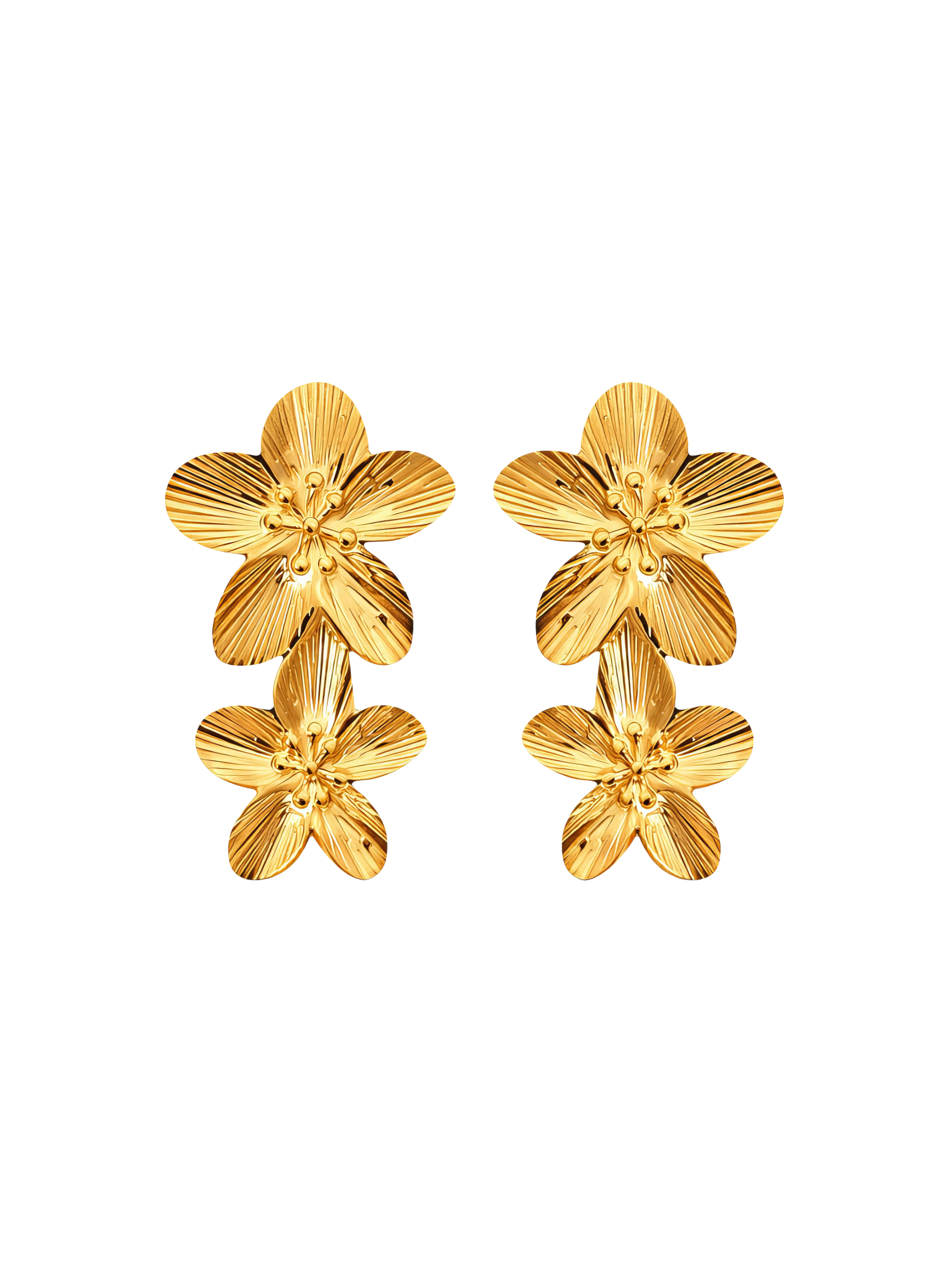 Marais Textured Flower Drop Earrings