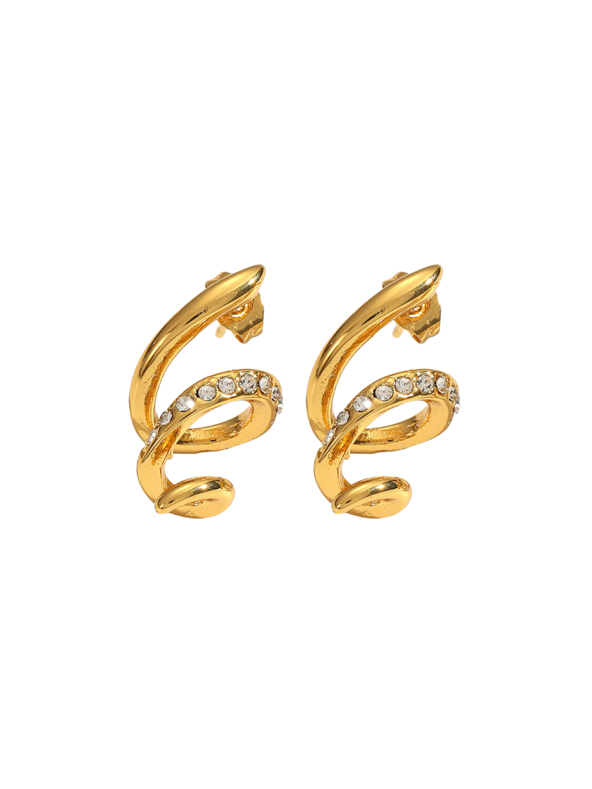 Marisol Swirl Gemstone Stud Earrings