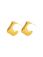 Naomi Irregular Textured C-Shaped Earrings