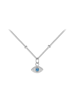 Odessa Blue Eye Pendant Beaded Chain Necklace