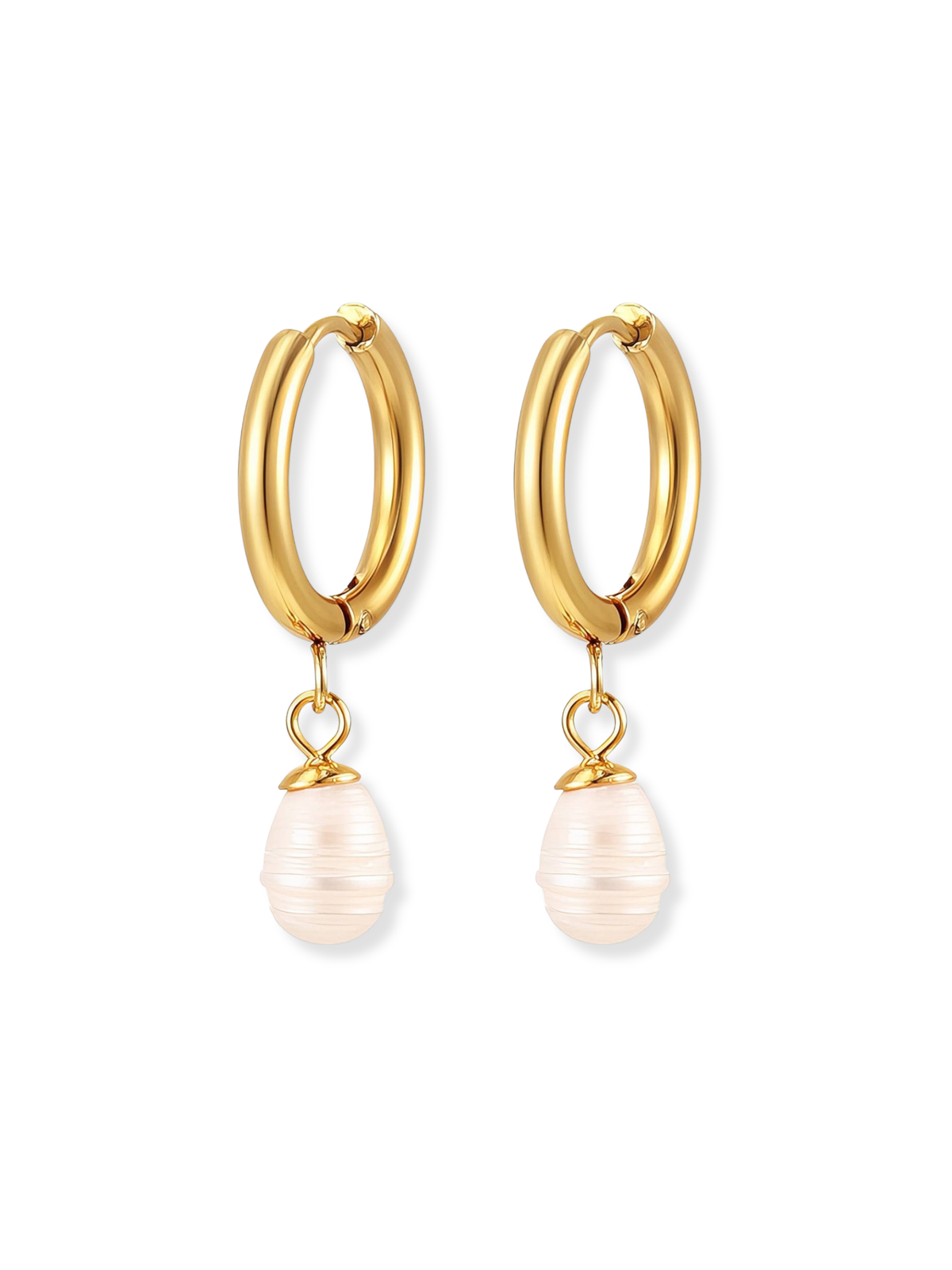 Payton Pearl Drop Huggie Earrings
