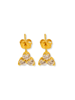 Pyra Triple Diamond Stud Earrings