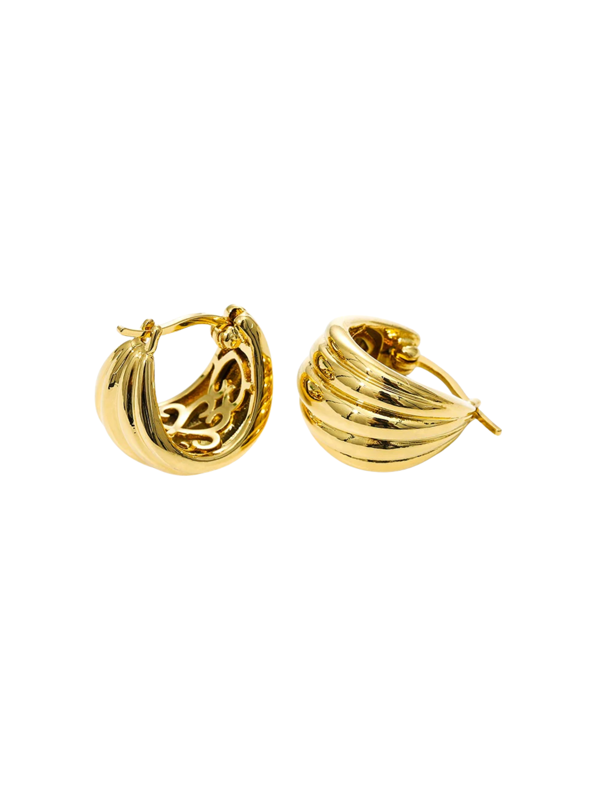 Solange Layered & Textured Hoop Earrings