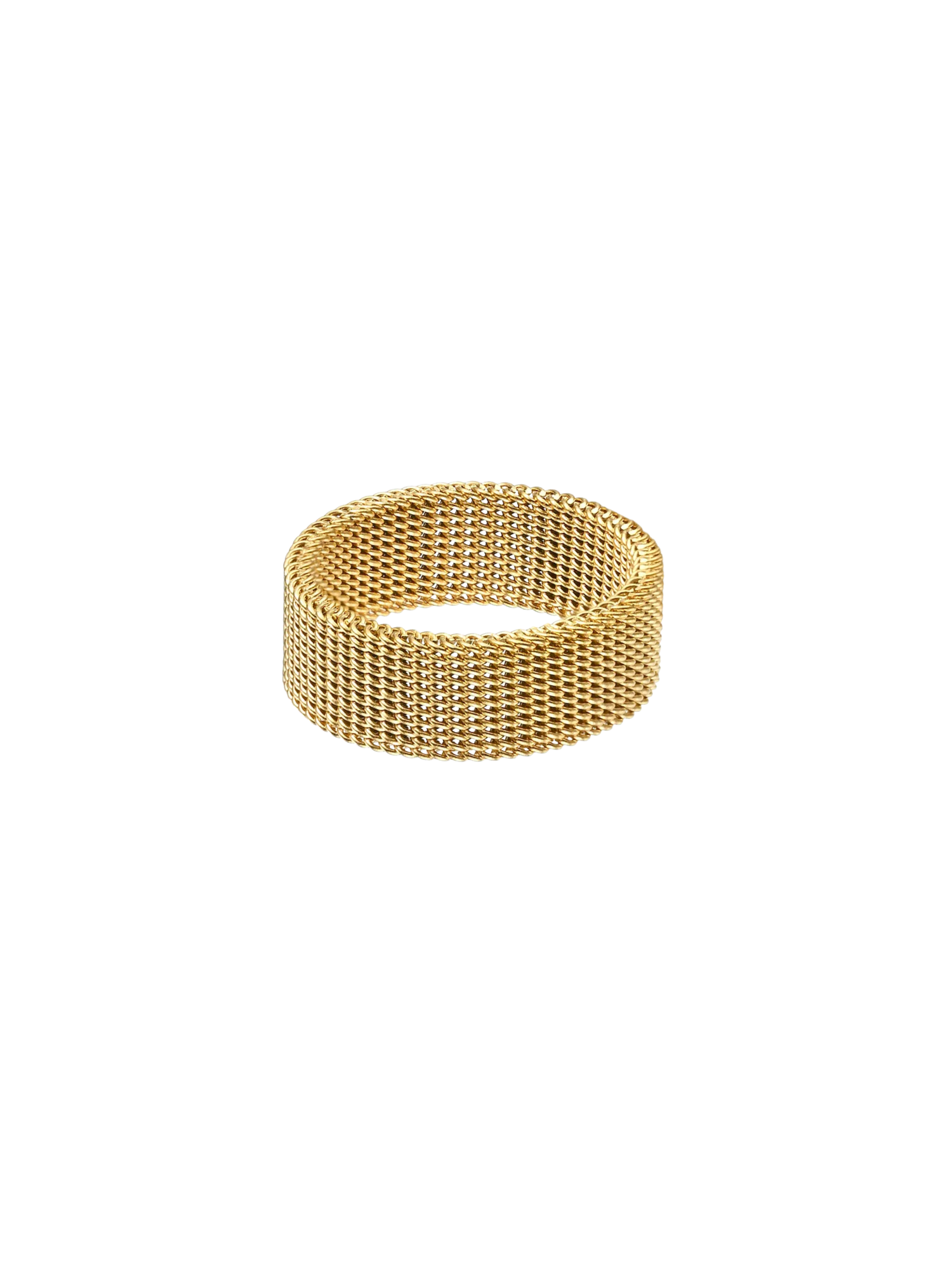 Tori Wide Woven Mesh Band Ring